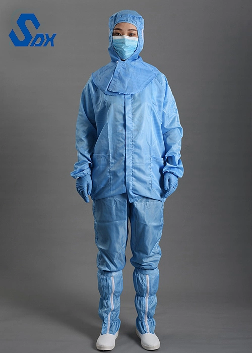 ESD Clothes Suits Anti Static Different Colors Jacket & Pant Suit with Hood Clean Room Clothes